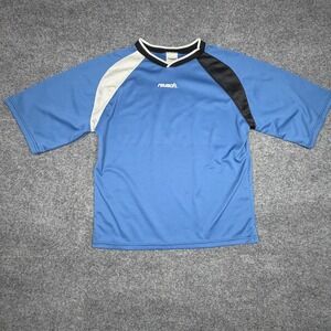 Reusch Soccer Jersey Mens M/L Blue Goalkeeper Athletic Shirt Vintage